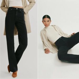 Reformation Wilder high rise wide leg jeans in Black. Size 25, new with tags!